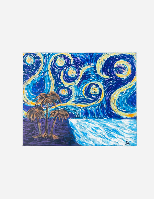 Starry Beach Painting