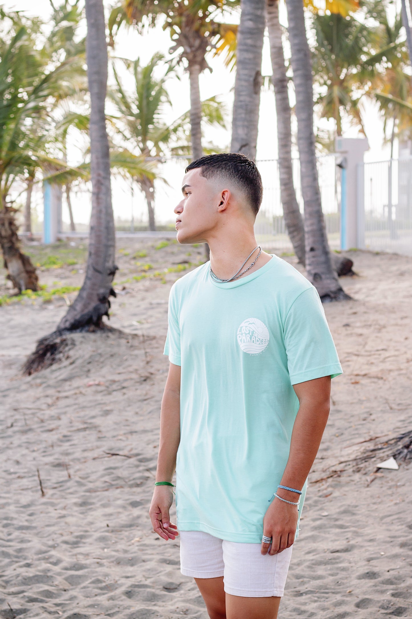 Lost in Paradise Green Tee