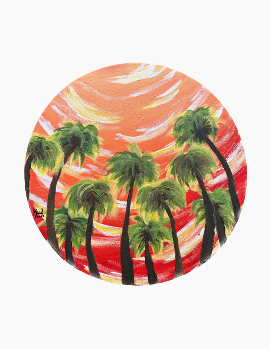Sunset Palms Painting