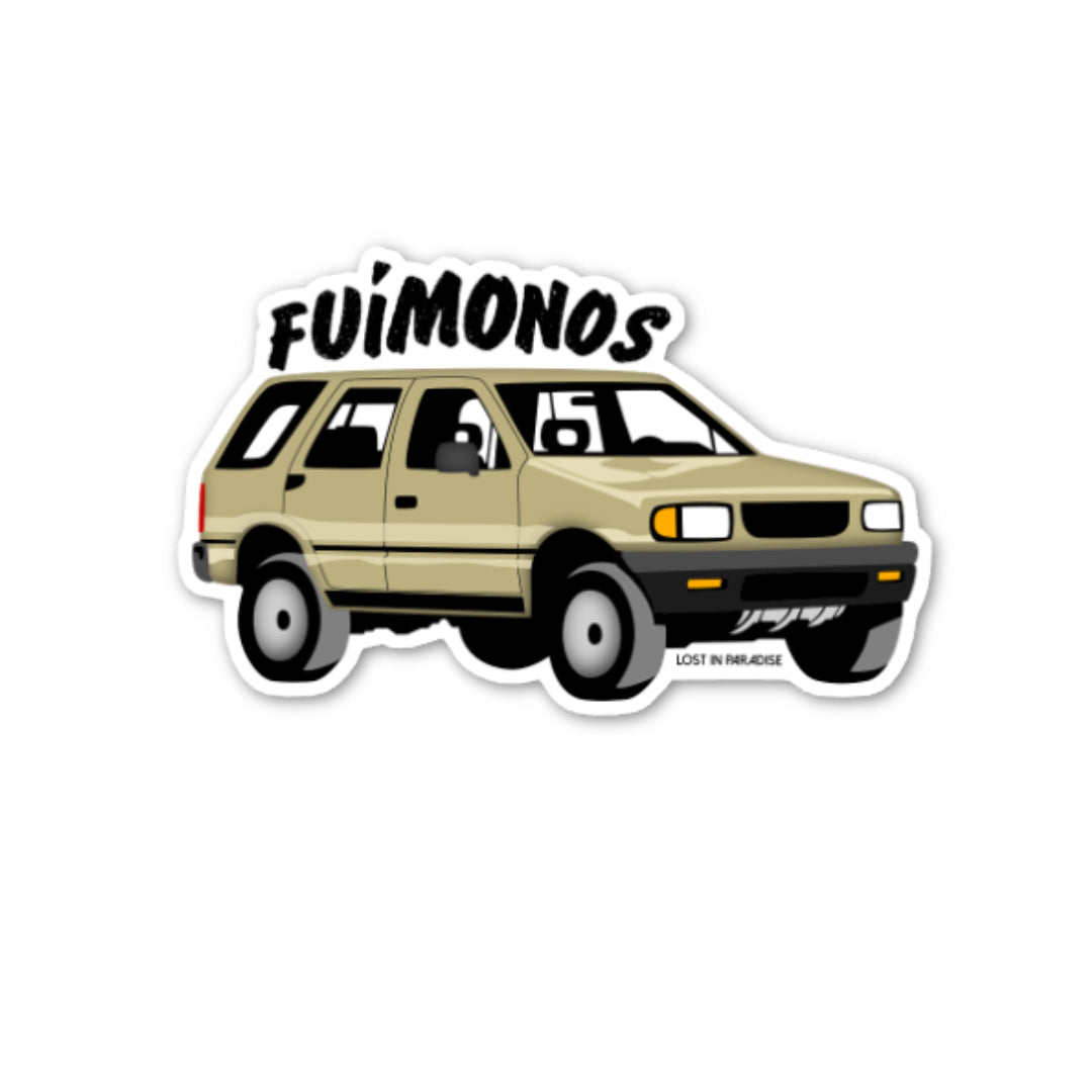 Road Trip Fuimonos pathfinder suv Puerto Rico Lost In Paradise  sticker