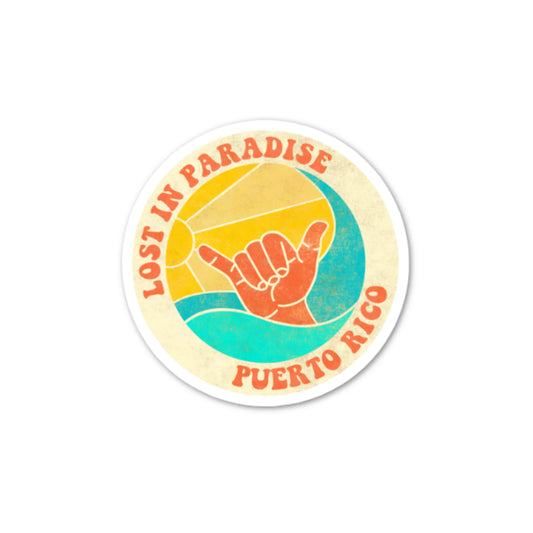 Lost in Paradise Vintage Sticker